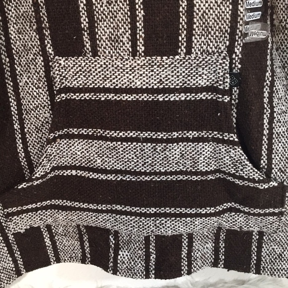 Baja Billy’s Hoody Ponchos Brown Medium New - Picture 4 of 9